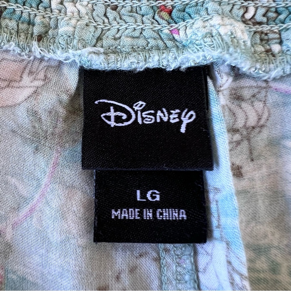 Disney Peter Pan Mermaid Lagoon Retro Challis Shorts Large Loose Fit Pleated GUC - Picture 8 of 10